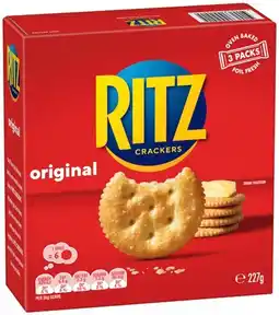 IGA Ritz Crackers 155‑250g Selected Varieties offer