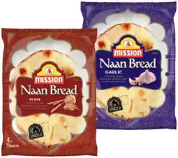 IGA Mission Naan Bread 4‑6 Pack Selected Varieties offer