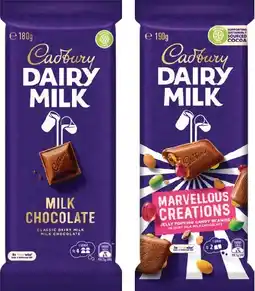 IGA Cadbury Chocolate Block 150‑190g Selected Varieties offer