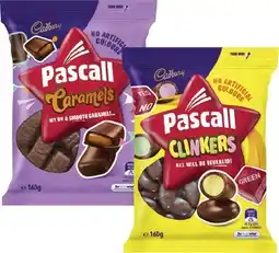 IGA Pascall Chocolate 120‑185g or Cadbury Bitesize 120‑150g Share Bag Selected Varieties offer