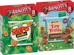 IGA Arnott’s Tiny Teddy, Shapes, Bluey or Minis 7‑8 Pack Selected Varieties offer