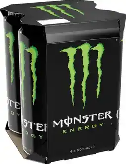IGA Monster Energy Drink 4x500mL Selected Varieties offer