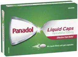 IGA Panadol Paracetamol 500mg Liquid Caps 16 Pack offer
