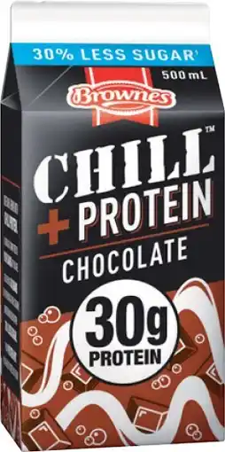 IGA Brownes Chill + Protein Flavoured Milk 500mL Selected Varieties offer