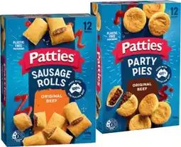 IGA Patties Party Quiches, Pies, Pasties or Sausage Rolls 12 Pack Selected Varieties offer