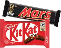 IGA Mars Medium Bars, Nestlé, M&M’s or Skittles 30‑56g Selected Varieties offer