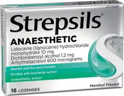 IGA Strepsils Anaesthetic or Extra Sore Throat Relief Lozenges 16 Pack Selected Varieties offer
