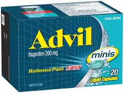 IGA Advil Minis Ibuprofen 200mg Liquid Capsules 20 Pack offer