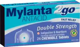 IGA Mylanta Antacid 2go Double Strength Tablets 24 Pack offer