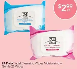 Terry White 24 Daily Facial Cleansing Wipes Moisturising or Gentle offer