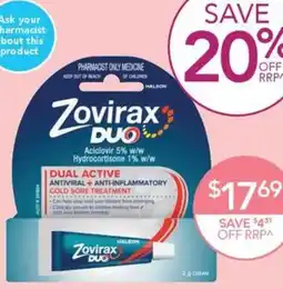 Terry White Zovirax Duo Cold Sore Cream offer