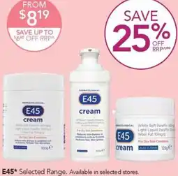 Terry White E45 Selected Range offer