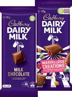 IGA Cadbury Chocolate Block 150‑190g Selected Varieties offer