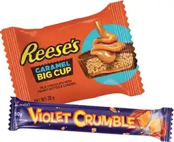 IGA Violet Crumble Medium Bars 50g or Reese’s Peanut Butter Cups 39-42g Selected Varieties offer