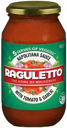 IGA Raguletto Pasta Sauce 500g Selected Varieties offer