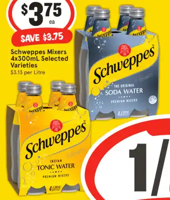 IGA Schweppes Mixers offer