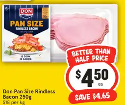 IGA Don Pan Size Rindless Bacon offer