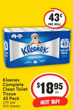 IGA Kleenex Complete Clean Toilet Tissue offer