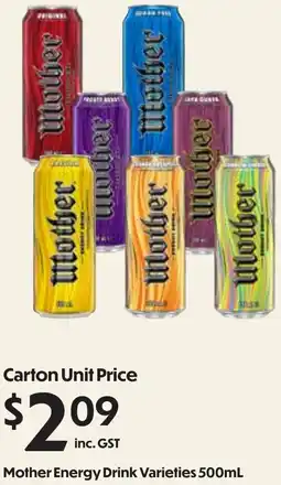 Campbells Wholesale Mother Energy Drink Varieties offer