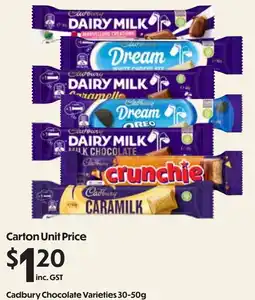 Campbells Wholesale Cadbury Chocolate Varieties offer