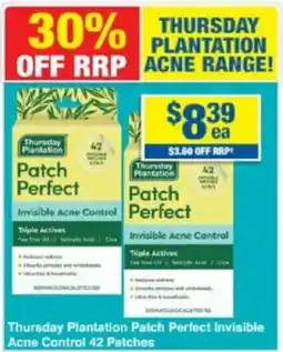 My Chemist Thursday Plantation Patch Perfect Invisible Acne Control offer