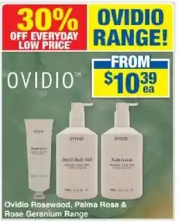 My Chemist Ovidio Rosewood, Palma Rosa & Rose Geranium Range offer