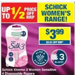 My Chemist Schick Xtreme 3 Women Sensitive offer