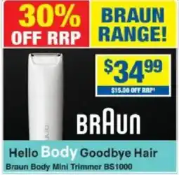 My Chemist Braun Body Mini Trimmer BS1000 offer