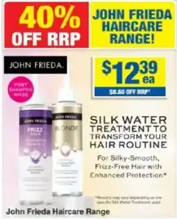 My Chemist John Frieda Haircare Range offer