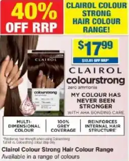 My Chemist Clairol Colour Strong Hair Colour Range offer