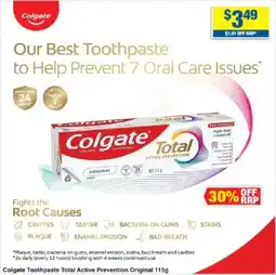 My Chemist Colgate Toothpaste Total Active Prevention Original offer
