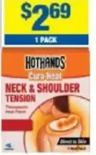 My Chemist Hot hands cura-heat neck & shoulder tension pain patch offer
