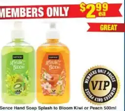 My Chemist Sence Hand Soap Splash to Bloom Kiwi or Peach offer