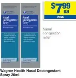 My Chemist Wagner Health Nasal Decongestant Spray offer