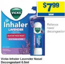 My Chemist Vicks Inhaler Lavender Nasal Decongestant offer