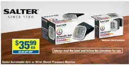 My Chemist Salter Automatic Arm or Wrist Blood Pressure Monitor offer