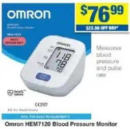 My Chemist Omron HEM7156T Plus Blood Pressure Monitor offer