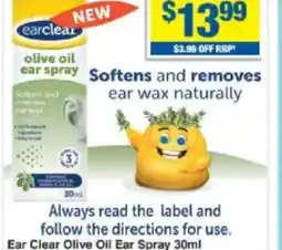My Chemist Ear Clear Olive Oil Ear Spray offer