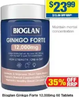My Chemist Bioglan Ginkgo Forte 12,000mg offer