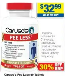 My Chemist Caruso's Pee Less offer