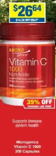 My Chemist Microgenics Vitamin C 1000 offer
