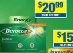 My Chemist Berocca Energy 45 Effervescent Tablets offer