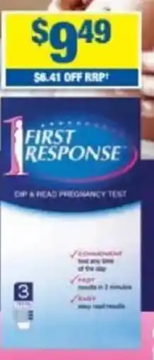 My Chemist First Response Instream Dip & Read Pregnancy Tests 3 Pack offer