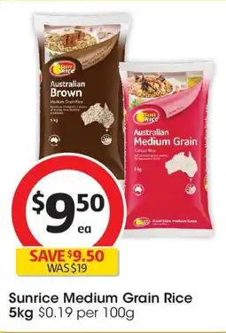 Coles Sunrice Medium Grain Rice offer