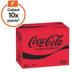 Woolworths Coca-Cola Classic, Zero Sugar or Diet Soft Drink 30 x 375ml offer