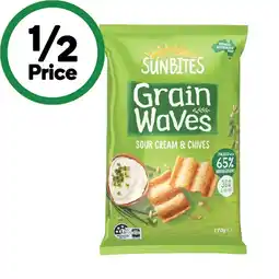 Woolworths Sunbites Grain Waves Wholegrain Chips 170g offer
