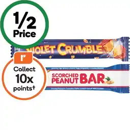 Woolworths Violet Crumble 50g or Scorched Peanut Bar 45g offer