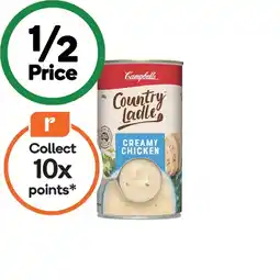 Woolworths Campbell’s Country Ladle or Chunky Soup 495-505g offer