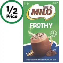 Woolworths Nestle Milo Frothy Pk 8 offer
