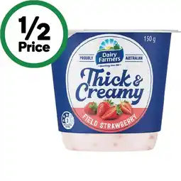 Woolworths Dairy Farmers Thick & Creamy Yoghurt 140-150g – From the Fridge offer